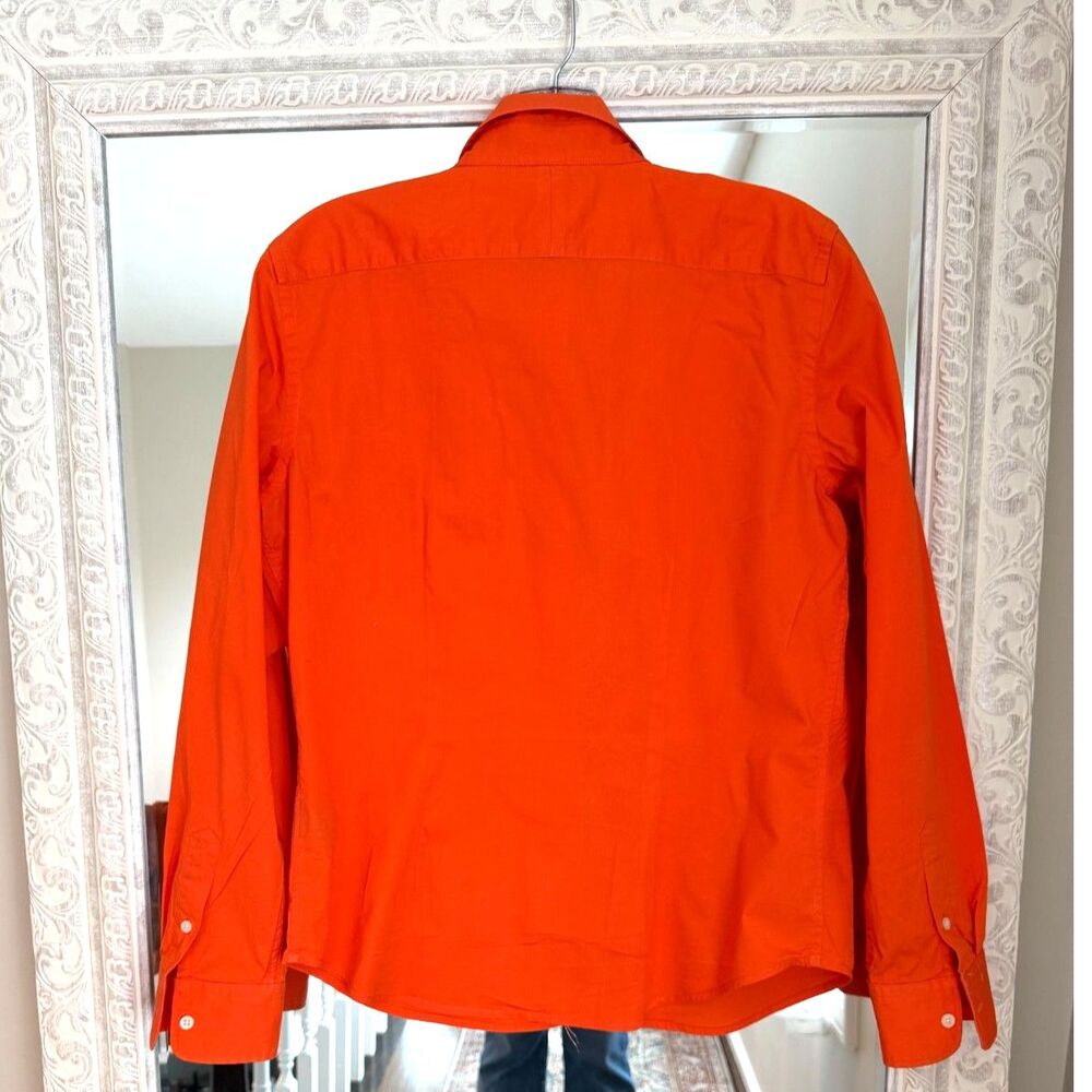 Lauren Ralph Lauren Orange Stretch Cotton Button Down Shirt Preppy, Luxuary - Picture 4 of 6